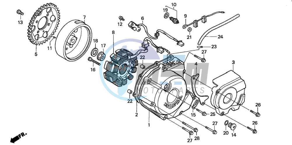 LEFT CRANKCASE COVER/ GENERATOR