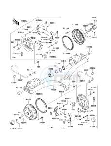 KAF 620 P [MULE 4000] (P9F-PAF) PAF drawing REAR HUBS_BRAKES