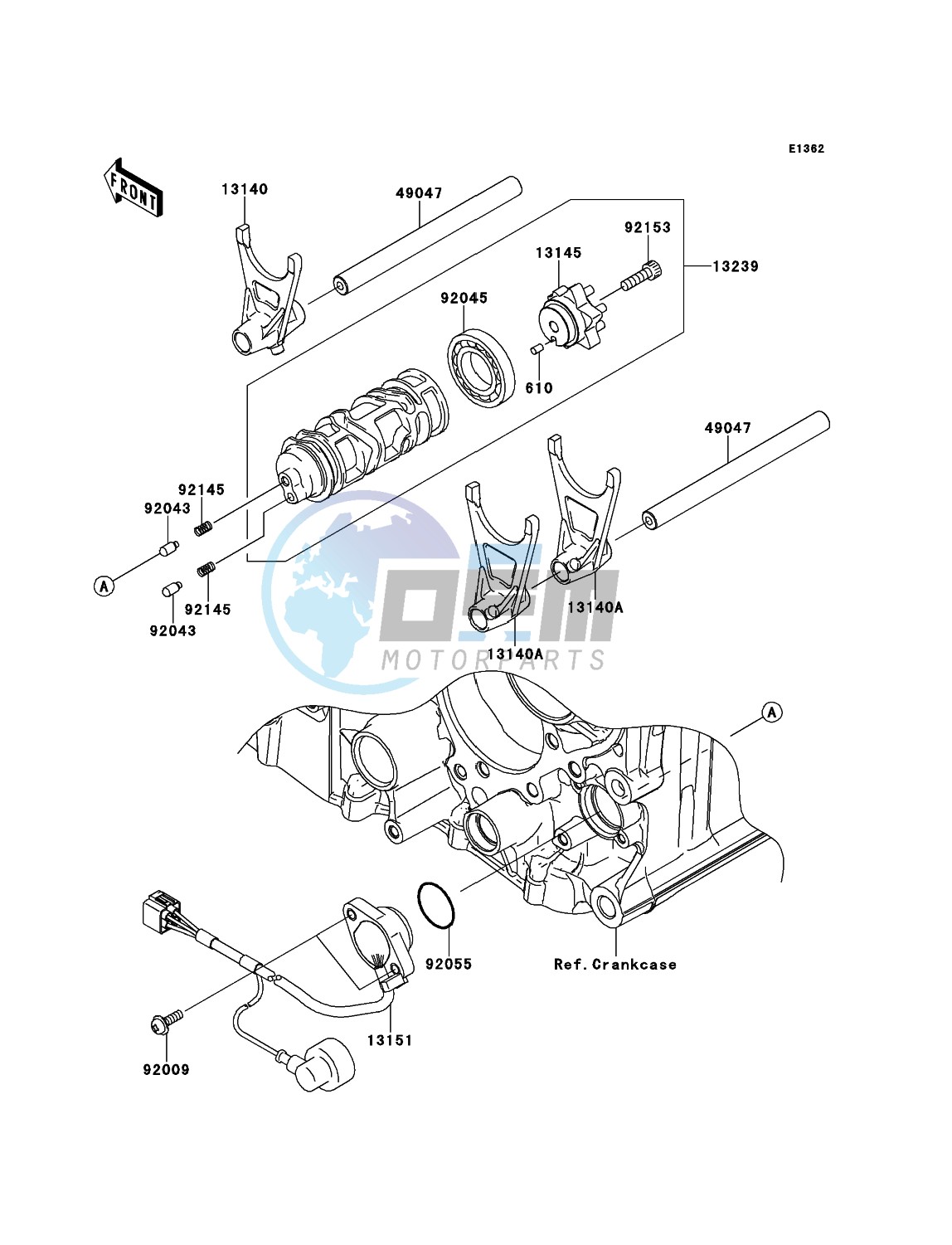 Gear Change Drum/Shift Fork(s)