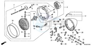 VT750C9 Europe Direct - (ED / MK) drawing HEADLIGHT