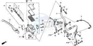 NT650V drawing FR. BRAKE MASTER CYLINDER (NT650VW/X/Y/1)