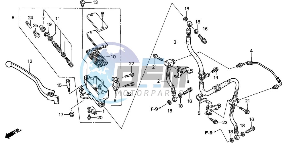 FR. BRAKE MASTER CYLINDER (NT650VW/X/Y/1)