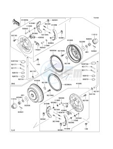 KAF 620 J [MULE 3010 TRANS4X4] (J6J-J8F) J7F drawing FRONT HUBS_BRAKES-- J7F_J8F- -