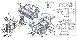 CB600F2 HORNET drawing CRANKCASE