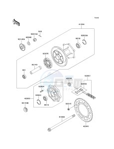 KL 650 A [KLR 650] (A6F-A7F) A7F drawing REAR HUB