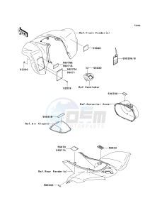 KSV 700 A [KFX 700] (A6F-A9F) A6F drawing LABELS