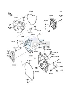 Z1000 ZR1000DCF FR GB XX (EU ME A(FRICA) drawing Engine Cover(s)