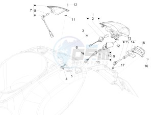 SPRINT 50 4T 3V 25 KMH E4 25 kmh (EMEA) drawing Rear headlamps - Turn signal lamps