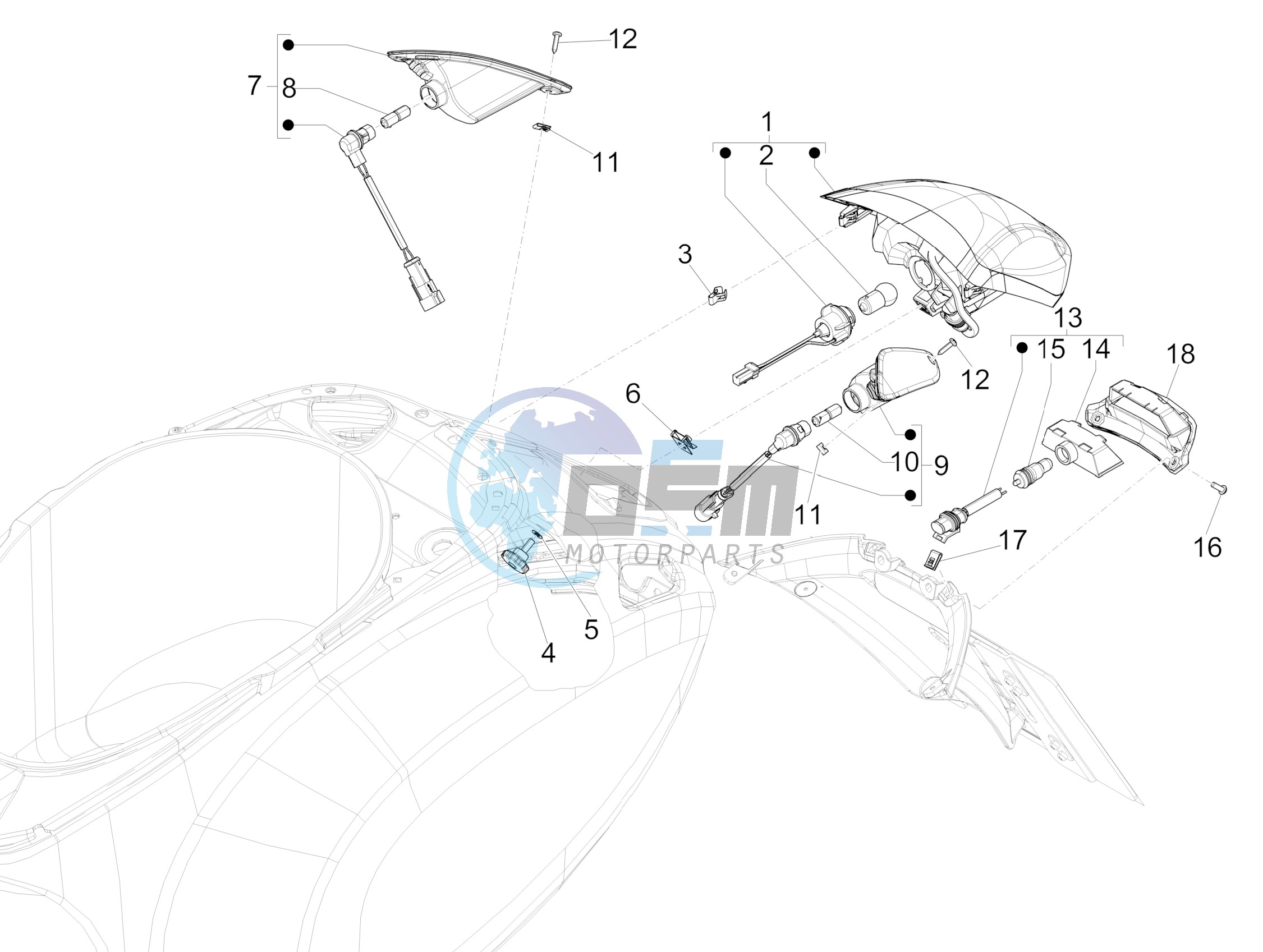 Rear headlamps - Turn signal lamps