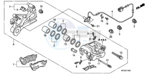 CBF1000AA Europe Direct - (ED / ABS) drawing REAR BRAKE CALIPER (CBF1000A/T/S)