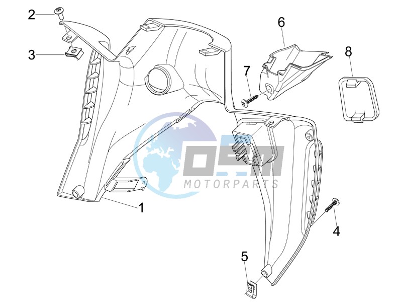 Front glove-box - Knee-guard panel