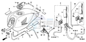 CB600F2 HORNET S drawing FUEL TANK (CB600F3/4/5/6)