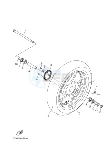 YP125RA EVOLIS 125 ABS (BL22 BL22) drawing FRONT WHEEL