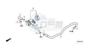 CB600F39 UK - (E / MKH ST) drawing AIR INJECTION CONTROL VALVE