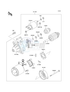 KAF 300 B [MULE 500] (B1-B2) [MULE 500] drawing STARTER MOTOR