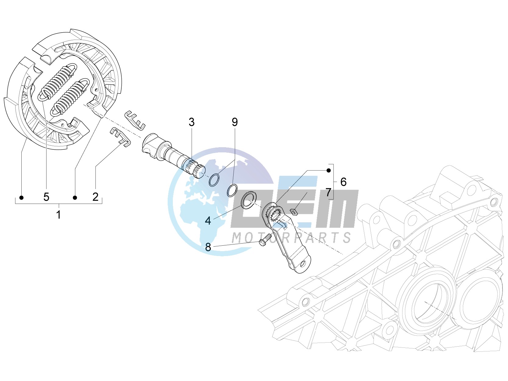 Rear brake - Brake jaw