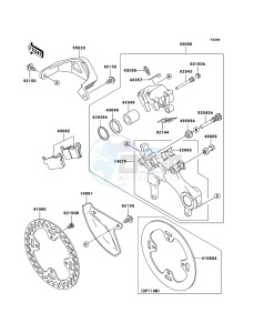 KX250 KX250-R1 EU drawing Rear Brake