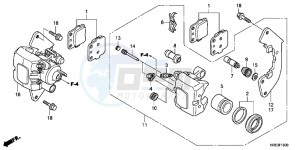 TRX500FMC ED drawing FRONT BRAKE CALIPER