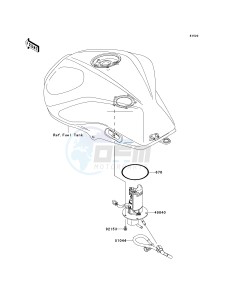 ZR 1000 B [Z1000 EUROPEAN] (B7F-B9F) 0B9F drawing FUEL PUMP