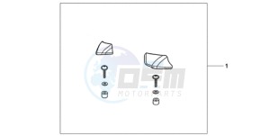 CBF1000TA UK - (E / ABS MKH) drawing PILLION ARMREST SET