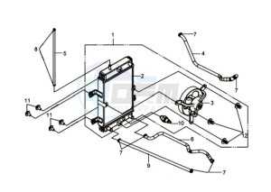 GTS 250 EURO 2 drawing RADIATOR