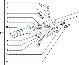 Typhoon 50 drawing Handlebars component parts