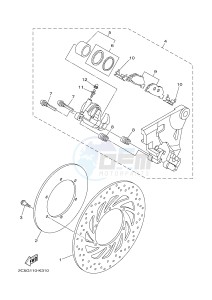 XV1900A MIDNIGHT STAR (1CR5) drawing REAR BRAKE CALIPER