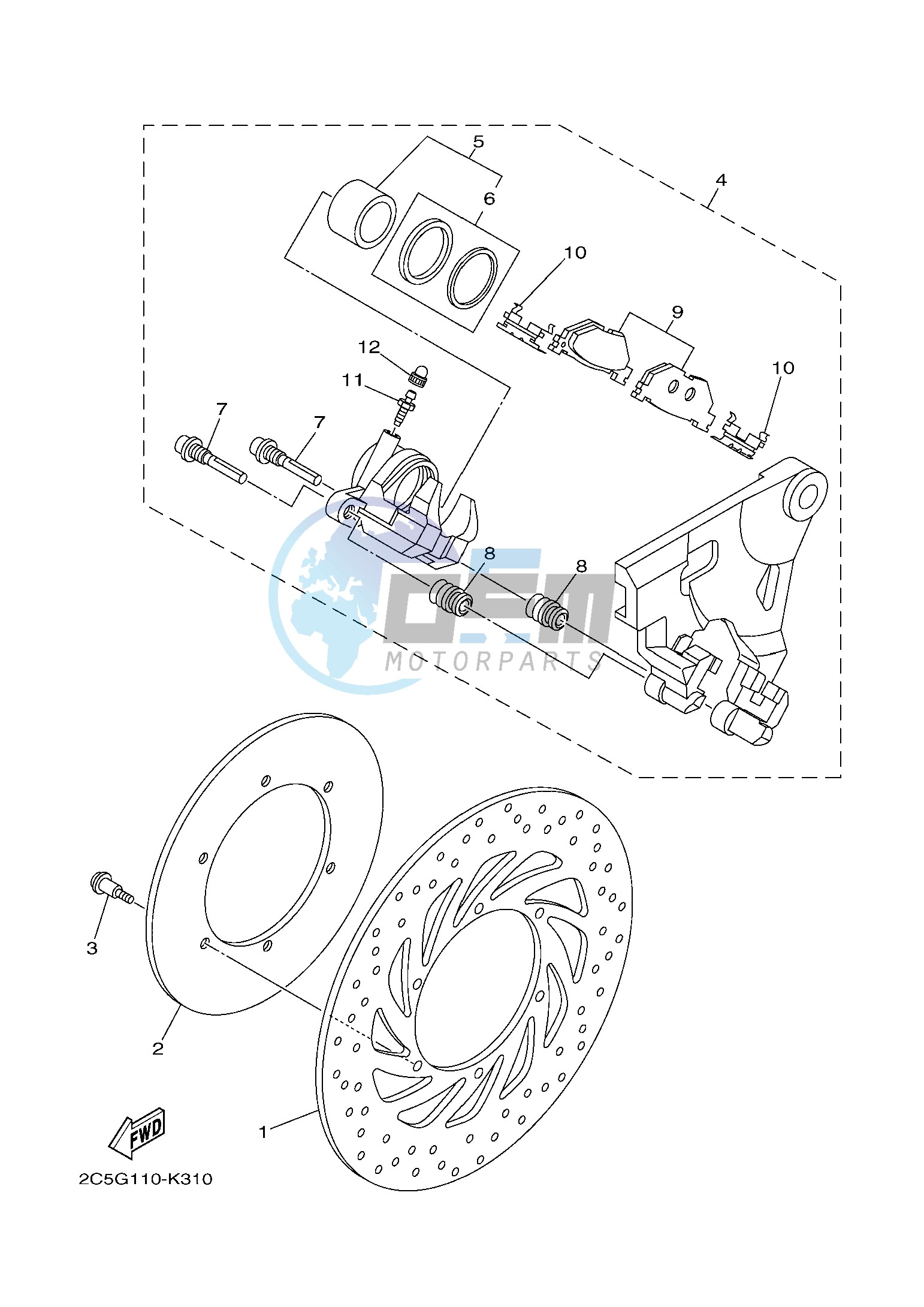 REAR BRAKE CALIPER