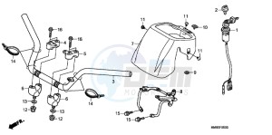 TRX250TEC drawing HANDLE PIPE