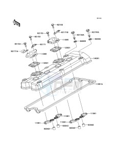 Z750S ZR750-K1H FR GB XX (EU ME A(FRICA) drawing Cylinder Head Cover