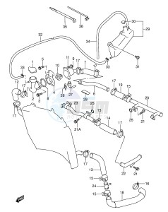 RF600R (E2) drawing RADIATOR HOSE