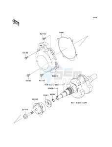 KVF650 D [BRUTE FORCE 650 4X4] (D1) D1 drawing RECOIL STARTER