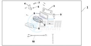 NT700VA Europe Direct - (ED) drawing REAR FOG LIGHT SET