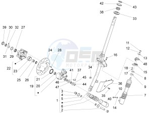 S 125 4T 3V ie drawing Fork - steering tube - Steering bearing unit