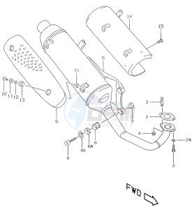 AY50 (V-W-X-Y) katana drawing MUFFLER (model AY50 X Y P39)