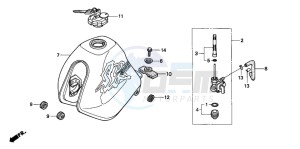 FX650 drawing FUEL TANK (1)