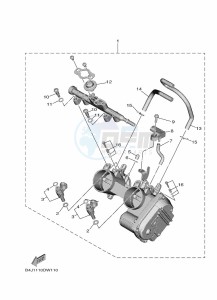 YXF1000EW YX10FRPAP (B4JF) drawing THROTTLE BODY ASSY 1