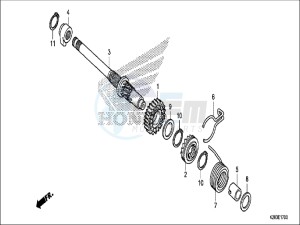 CRF125FBH Europe Direct - (ED) drawing KICK STARTER SPINDLE