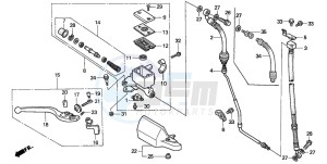 NX650 500 DOMINATOR drawing FR. BRAKE MASTER CYLINDER (1)