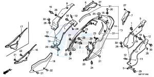 XL1000VAB drawing SEAT COWL/SIDE COVER