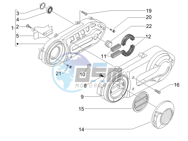 Crankcase cover - Crankcase cooling