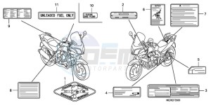 CBF600N9 UK - (E / MKH) drawing CAUTION LABEL