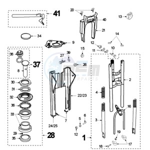 VOGUE SNA BE drawing FRONT FORK / STEERINGHEAD