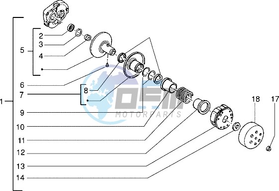 Driven pulley