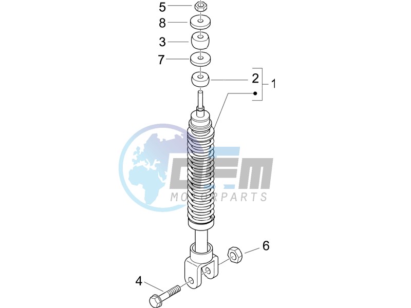 Rear suspension - Shock absorber - s