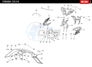 STRADA-125-EURO-4-BLACK drawing FRONT PLASTICS - COVERS