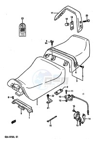 GSX-R750 (J-K-L) drawing SEAT (MODEL J)