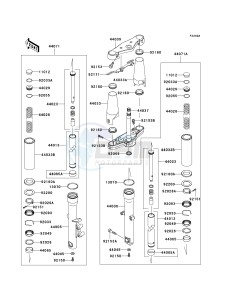 VN 900 B [VULCAN 900 CLASSIC] (6F-9F) B8F drawing FRONT FORK-- JKAVN2B1 7A015509 - - -