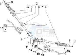 Granturismo 125 L E3 drawing Handlebars - Master cil