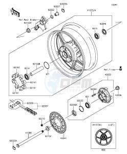 Z1000SX ZX1000LFF FR GB XX (EU ME A(FRICA) drawing Rear Hub